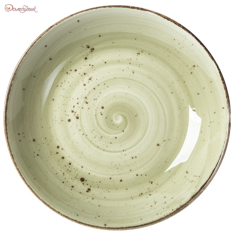 Тарелка для пасты 28 см, зеленая, - фото 1