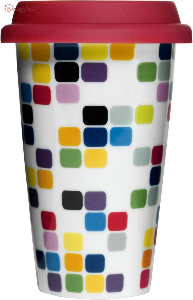 Стакан с силиконовой крышкой "Pixel" Cafe, 250 мл, SagaForm - фото 1