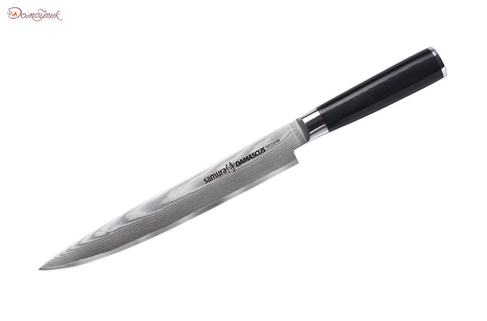 Нож кухонный "Samura DAMASCUS" для нарезки 200 мм, G-10, дамаск 67 слоев - фото 1