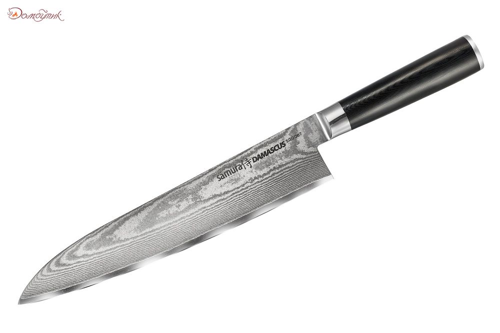 Нож кухонный "Samura DAMASCUS" Гранд Шеф 240 мм, G-10, дамаск 67 слоев - фото 1