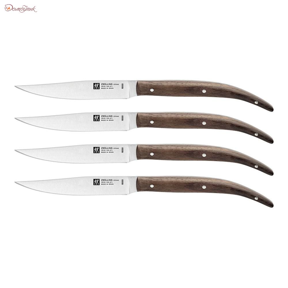 Набор стейковых ножей, 4 предметра с рукояткой из дуба, Zwilling - фото 1