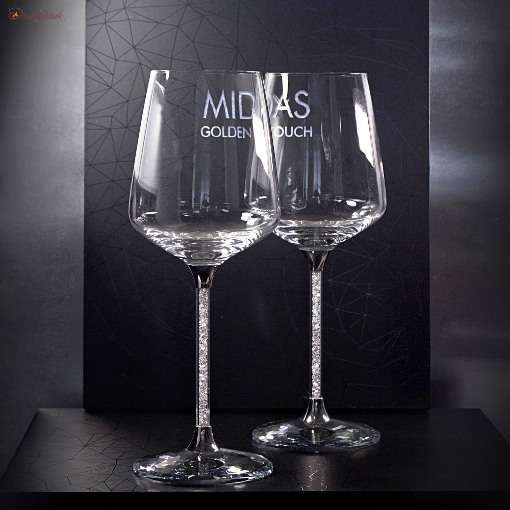 Набор из 2-х бокалов с кристаллами Swarovski для вина - фото 1
