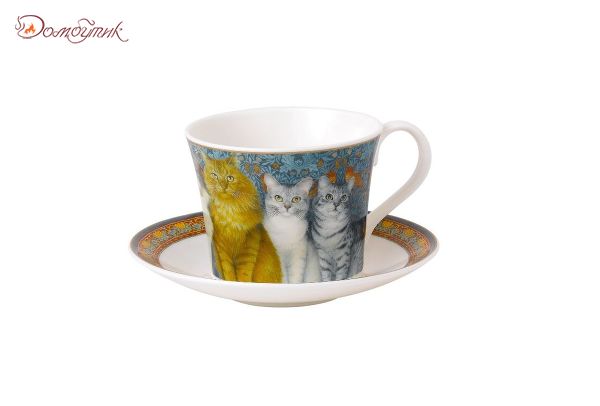 Чайная пара для завтрака "Кошки Айвори" 500мл - фото 1