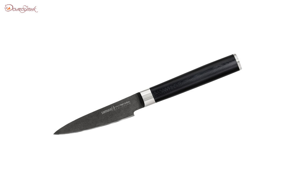 Нож кухонный "Samura Mo-V Stonewash" овощной 90 мм, G-10 - фото 1
