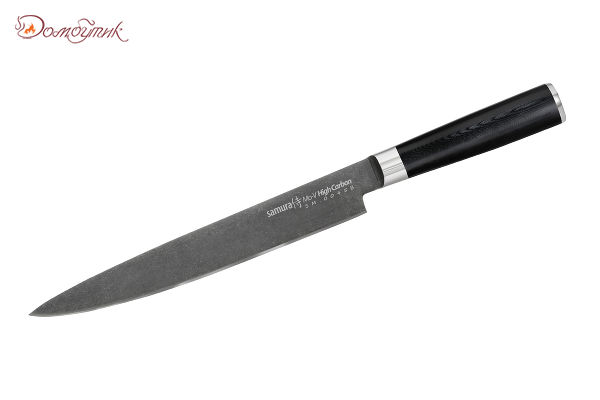 Нож кухонный "Samura Mo-V Stonewash" для нарезки 230 мм, G-10