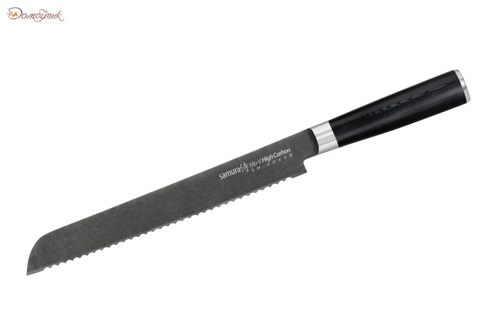 Нож кухонный "Samura Mo-V Stonewash" для хлеба 230 мм, G-10 - фото 1