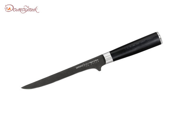 Нож кухонный "Samura Mo-V Stonewash" обвалочный 165 мм, G-10