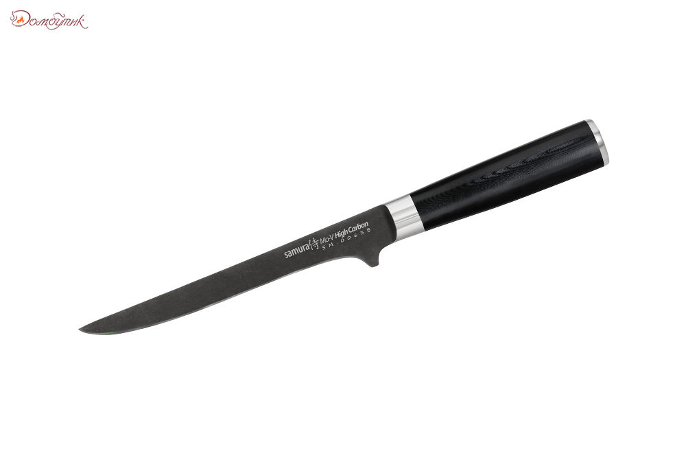 Нож кухонный "Samura Mo-V Stonewash" обвалочный 165 мм, G-10 - фото 1
