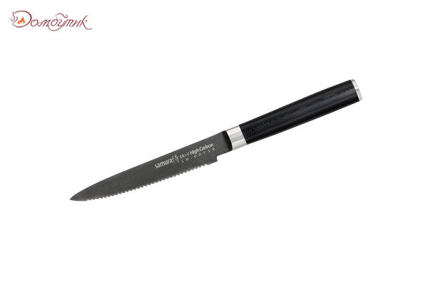 Нож кухонный "Samura Mo-V Stonewash" для томатов 120 мм, G-10