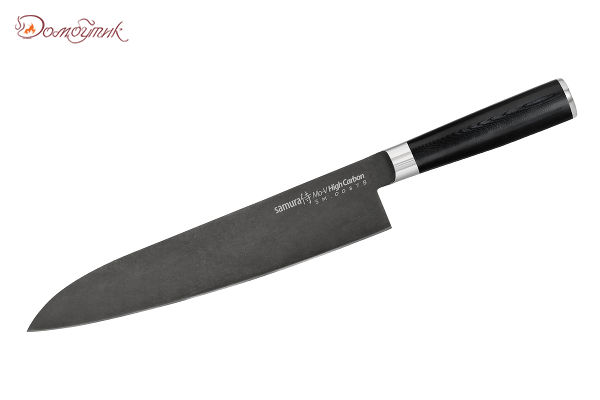 Нож кухонный "Samura Mo-V Stonewash" Гранд Шеф 240 мм, G-10 - фото 1