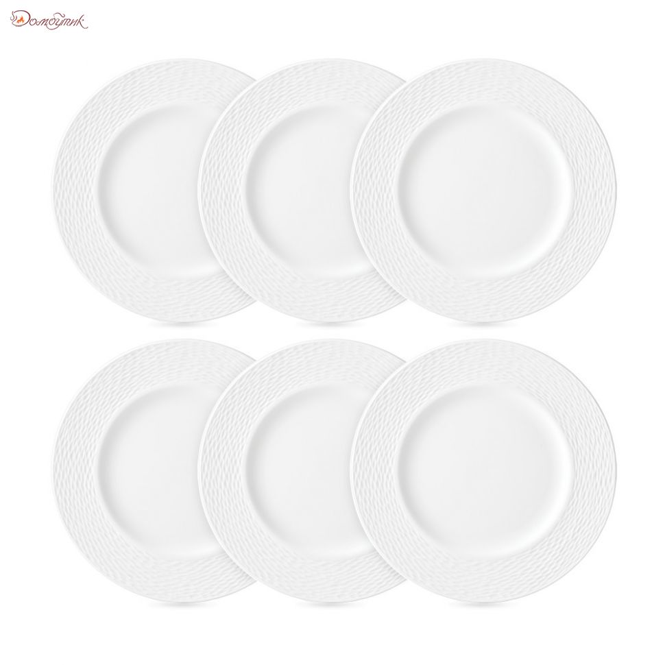 Набор из 6 тарелок обеденных 28 см "Текстура", Lenox - фото 1