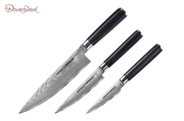 Набор из 3 ножей "Samura DAMASCUS" (10, 21, 85), дамаск 67 слоев
