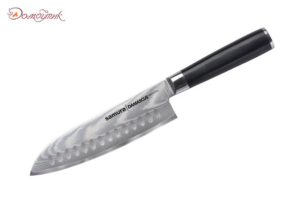 Нож кухонный "Samura DAMASCUS" Сантоку 180 мм, дамаск 67 слоев
