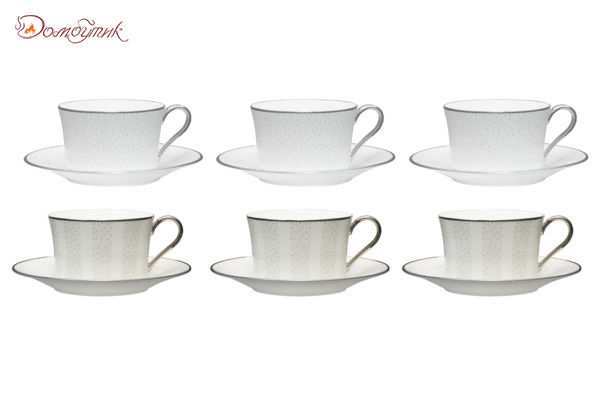 Набор из 6 чашек чайных с блюдцами "Брум-стрит", Noritake - фото 1