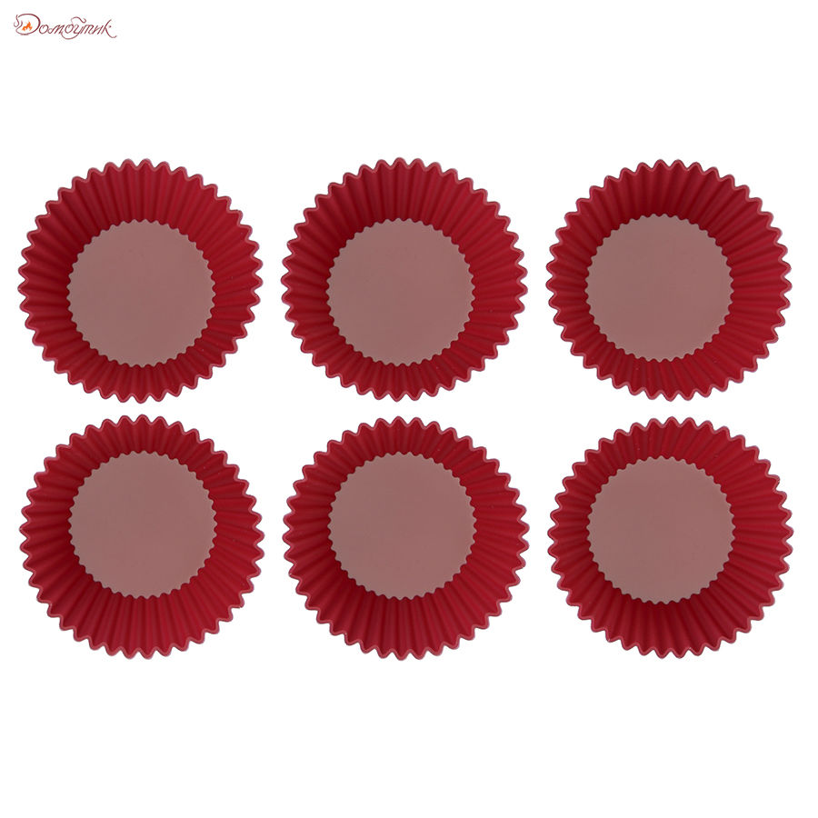 Набор из 6 силиконовых форм для приготовления кексов Cupcake - фото 3