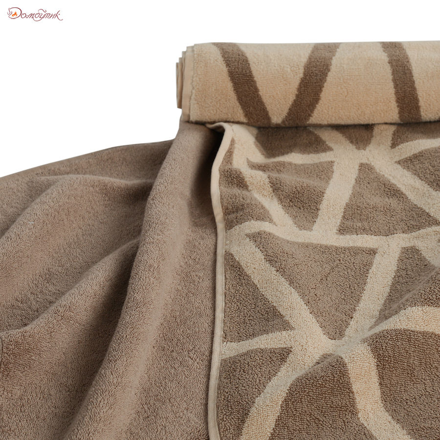 Полотенце банное коричневого цвета из коллекции Essential, 90х150 см, Tkano - фото 10