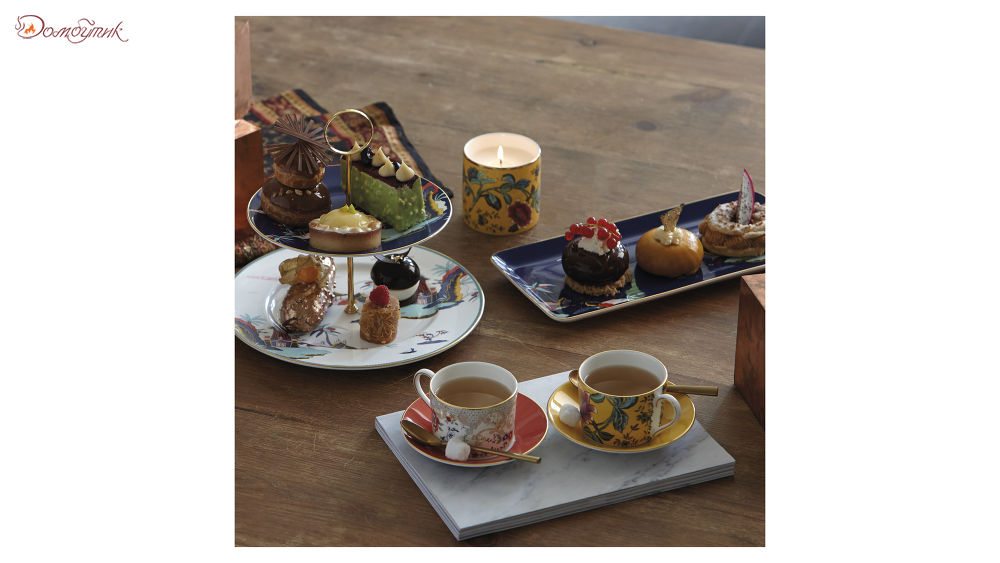 Чашка чайная с блюдцем Wedgwood Вандерласт Цветы 150мл - фото 3