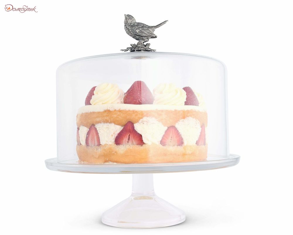 Блюдо для торта Vagabond House Птичья трель 31см, фарфор - фото 4