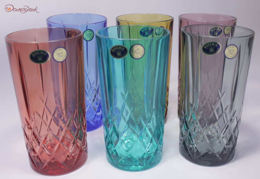 Набор стаканов для воды 350мл "BRIXTON COLOR" 6 цветов, 6 шт. - фото 2