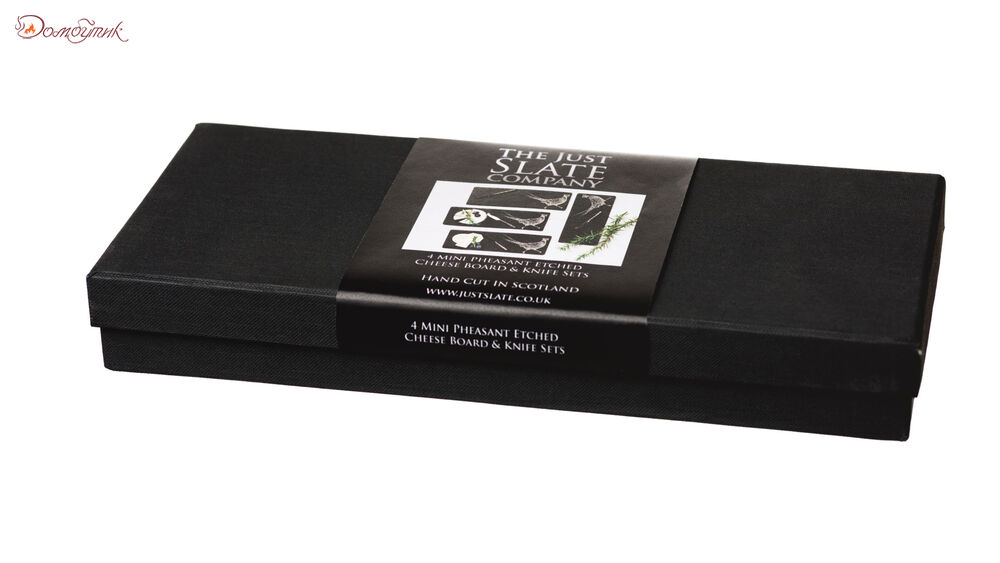 Набор сервировочных досок с ножами The Just Slate Company  "Фазан",29cmx11cm,  4шт - фото 3
