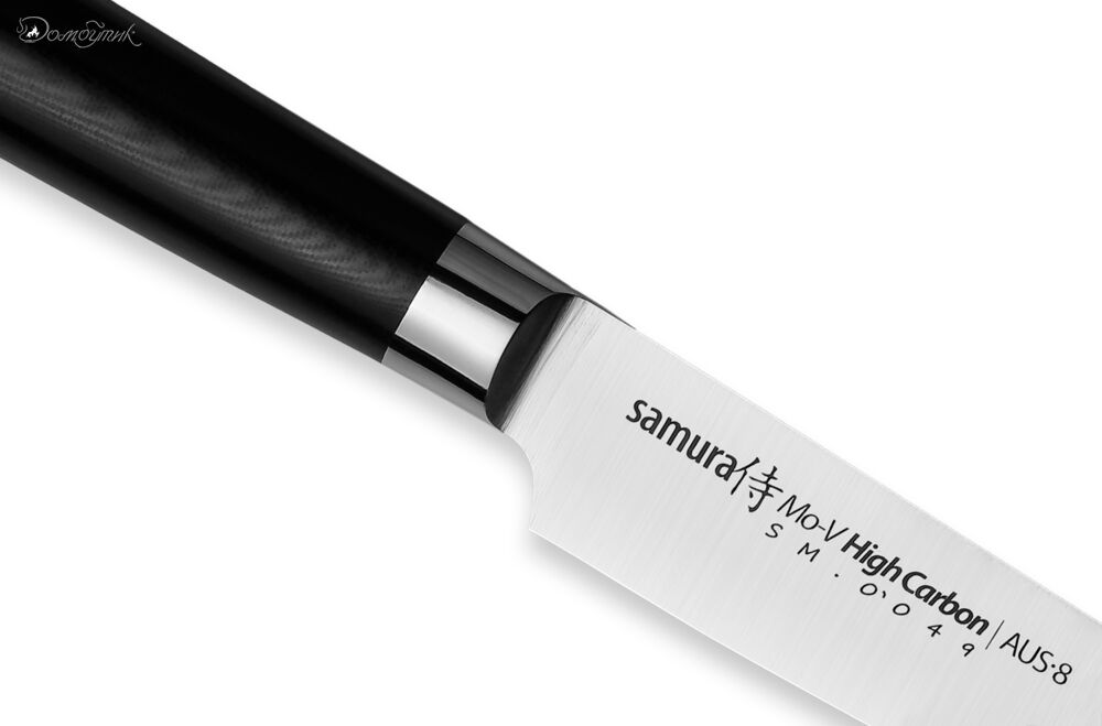 Нож кухонный "Samura Mo-V" для нарезки, длинный слайсер 251 мм, G-10 - фото 4