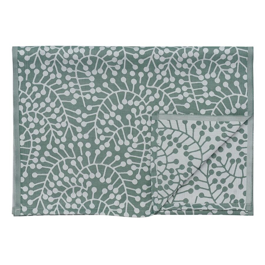 Дорожка из хлопка зеленого цвета с рисунком Спелая смородина, Scandinavian touch, 53х150см - фото 2