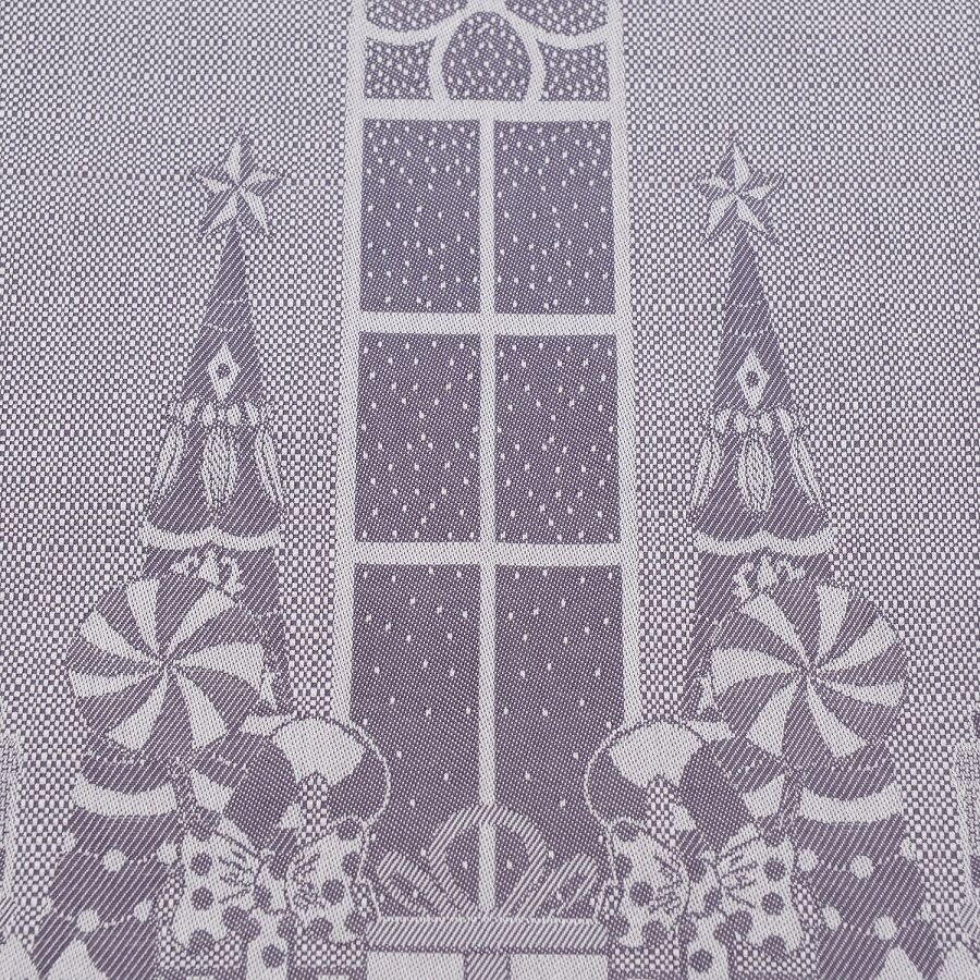 Дорожка из хлопка фиолетово-серого цвета с рисунком Щелкунчик, New Year Essential, 53х150см - фото 3