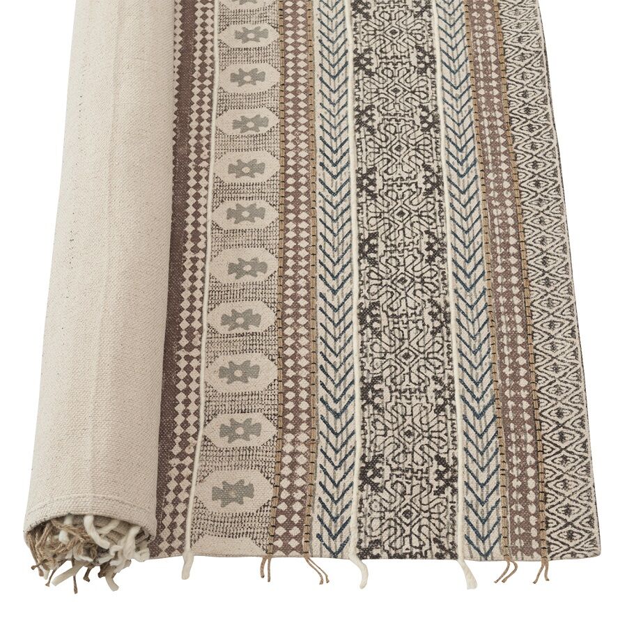 Ковер из хлопка, шерсти и джута с геометрическим орнаментом из коллекции Ethnic, 200х300 см - фото 6