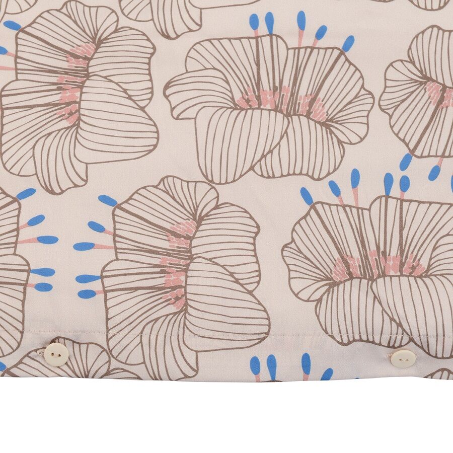 Комплект постельного белья из сатина с принтом Цветы из коллекции Prairie, 200х220 см - фото 6