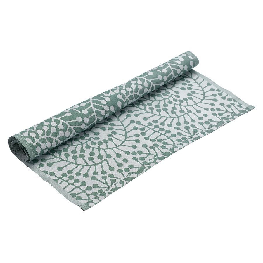 Салфетка из хлопка зеленого цвета с рисунком Спелая смородина, Scandinavian touch, 53х53см - фото 3