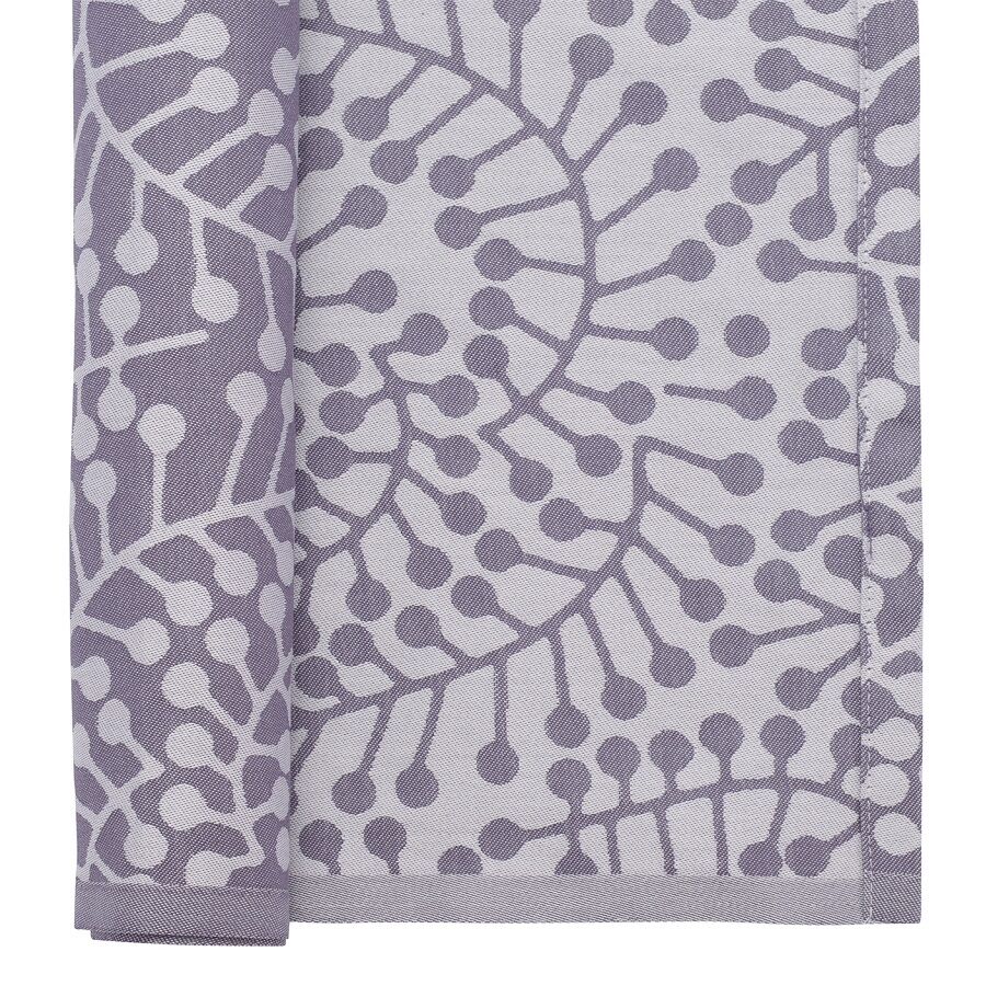 Салфетка из хлопка фиолетово-серого цвета с рисунком Спелая смородина, Scandinavian touch, 53х53см - фото 3