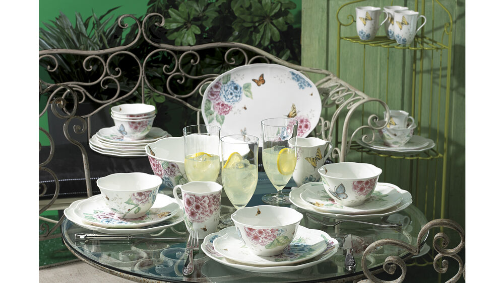 Сервиз чайно-столовый Lenox Бабочки на лугу.Гортензия на 4 персоны 16 предметов - фото 4