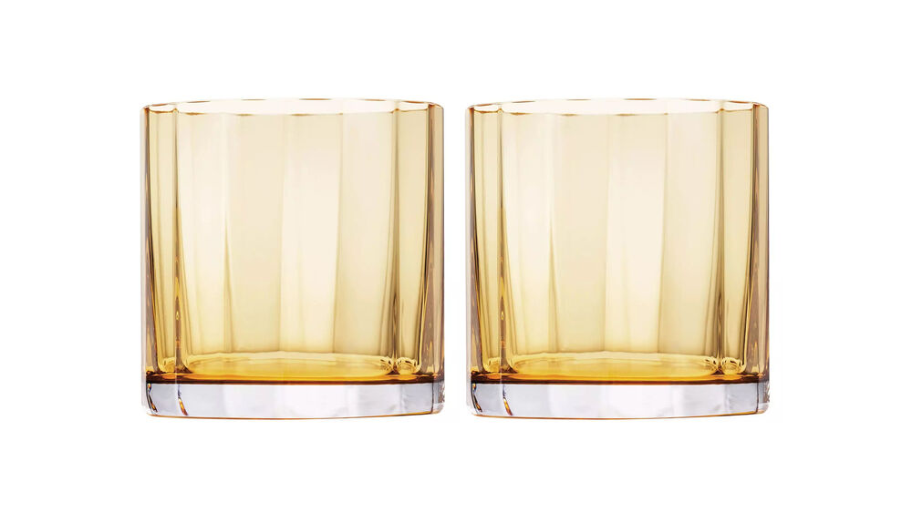 Набор стаканов для виски Krosno Сакред 250 мл, 2 шт, стекло, янтарный - фото 3