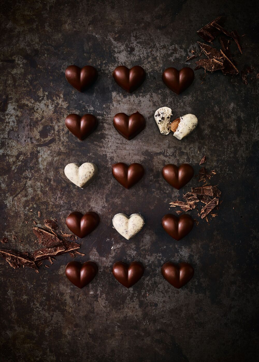 Набор форм для шоколадных конфет и пралине Birkmann Сердечки 21x11,5 см, силикон, 2 шт, 30 конфет - фото 3