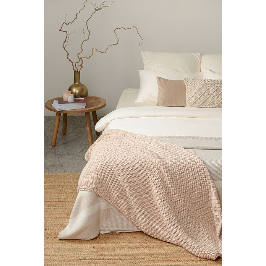 Комплект постельного белья из сатина кремового цвета из коллекции Essential, 200х220 см - фото 3