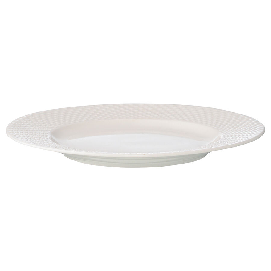 Набор из двух тарелок белого цвета с фактурным рисунком из коллекции Essential, 22см - фото 2