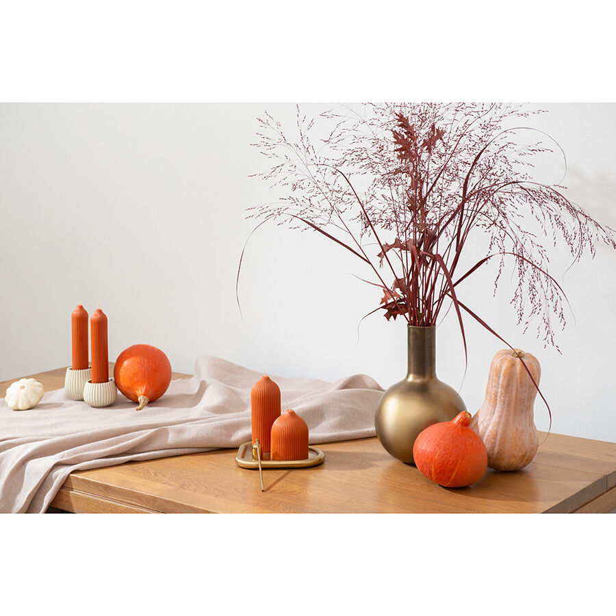 Свеча декоративная оранжевого цвета из коллекции Edge, 25,5см - фото 2