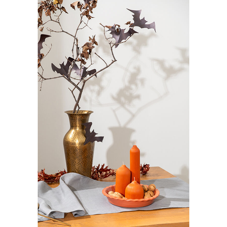 Свеча декоративная оранжевого цвета из коллекции Edge, 25,5см - фото 4