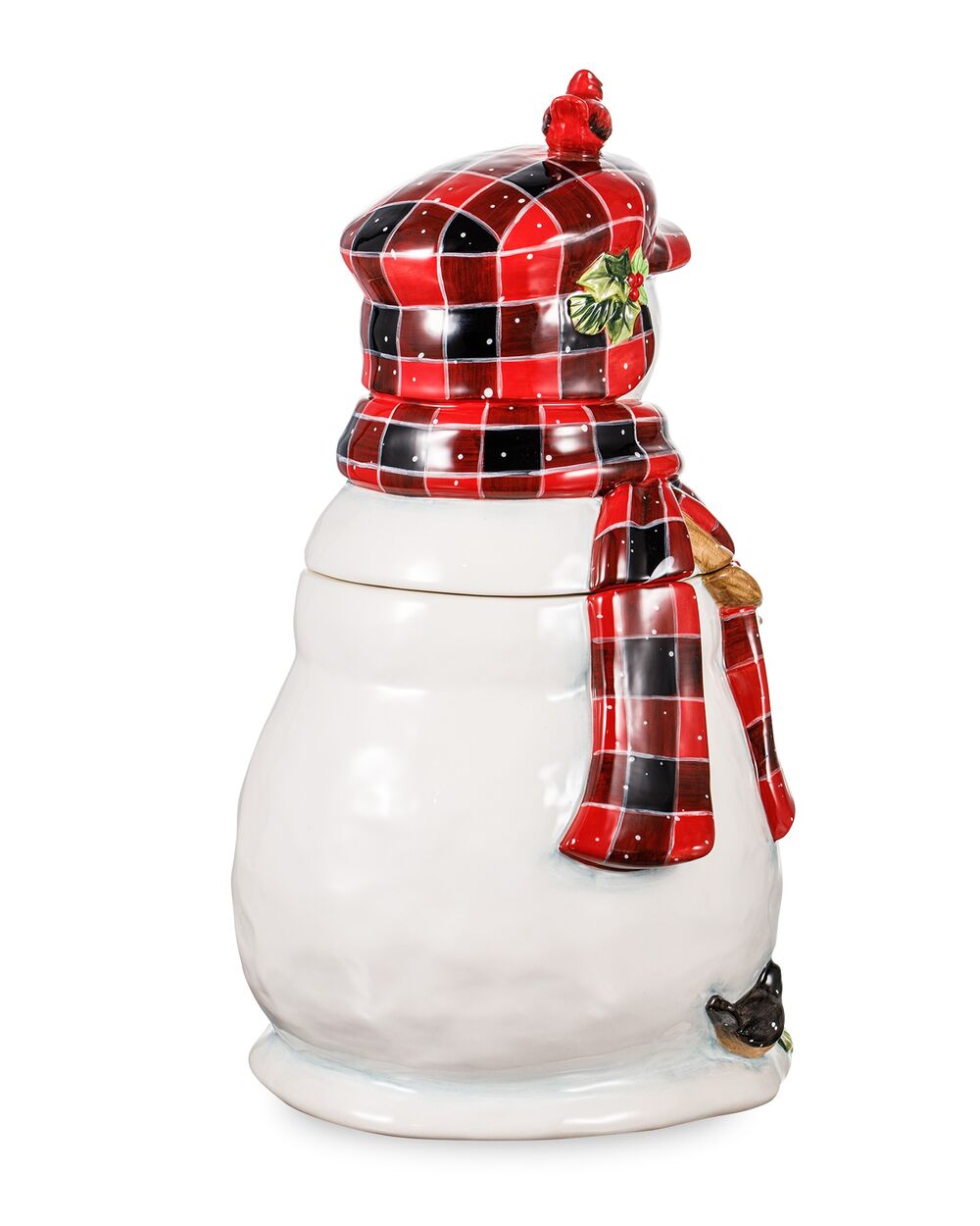 Банка для печенья 3D Новогодний домик Снеговик 32 см, керамика, Certified International - фото 5