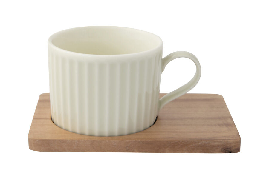 Набор из 2-х чашек для чая Время отдыха, чёрная и светло-оливковая, 0,25 л - фото 3