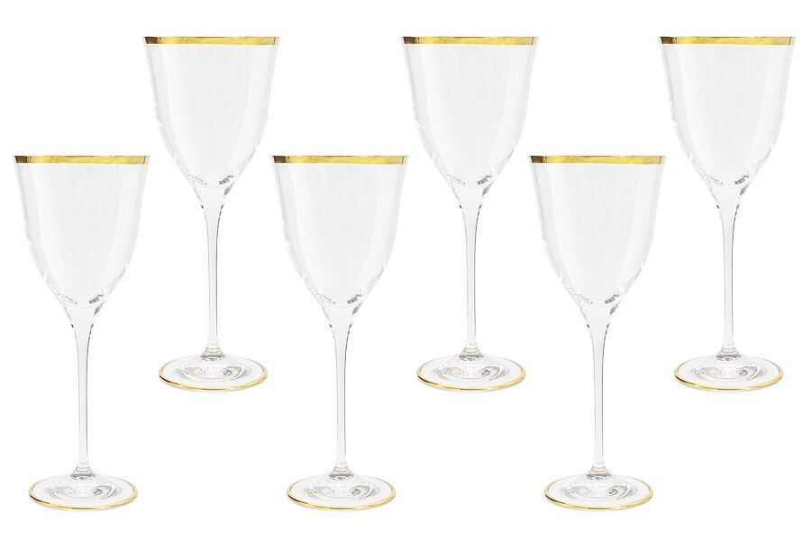 Набор бокалов для вина Сабина золото, 0,3 л, 6 шт, Same Decorazione - фото 2