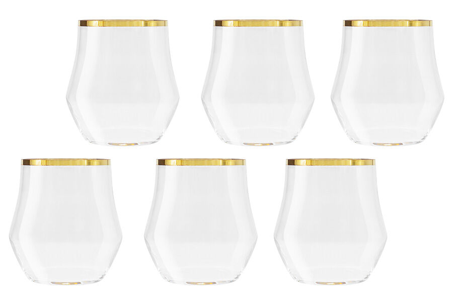 Набор стаканов для виски Сабина золото, 0,375 л, 6 шт, Same Decorazione - фото 2