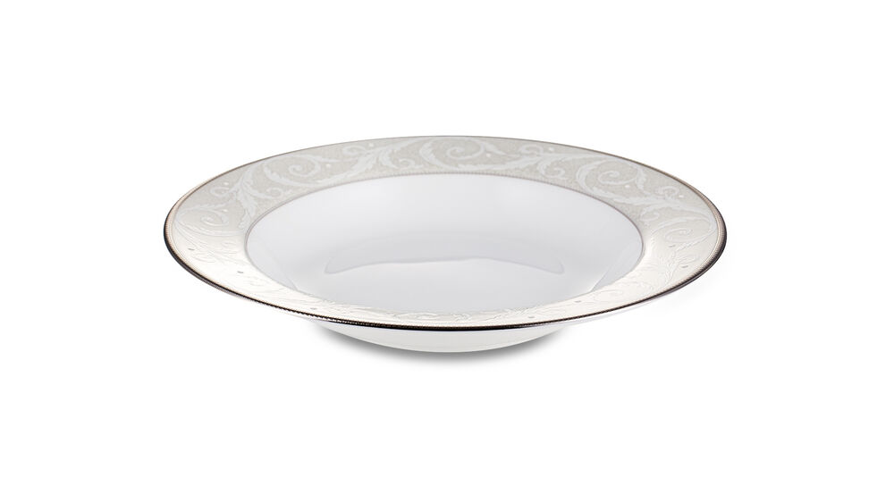 Тарелка суповая Narumi Платиновый ноктюрн 23 см, фарфор костяной - фото 2