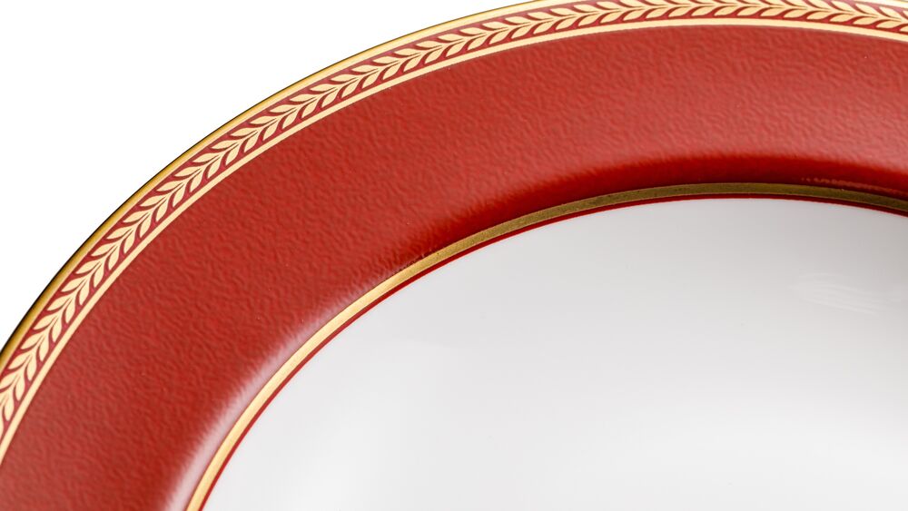 Тарелка суповая Wedgwood Ренессанс 23 см красная - фото 4