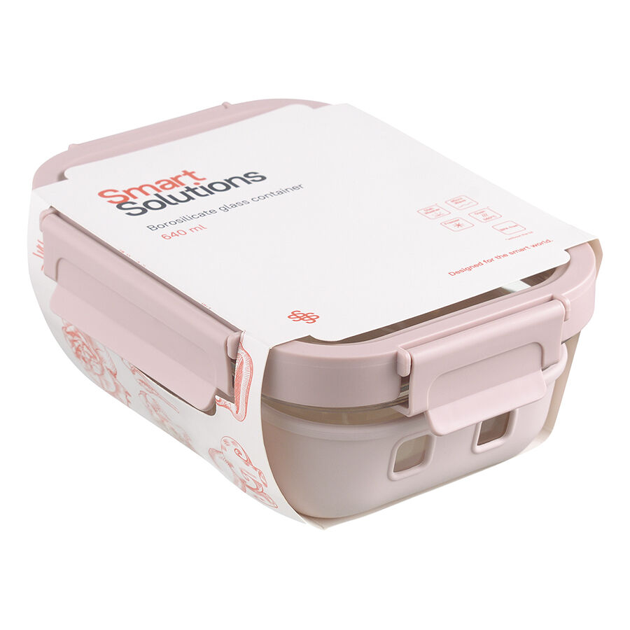 Контейнер для запекания, хранения и переноски продуктов в чехле Smart Solutions, 640 мл, розовый - фото 6