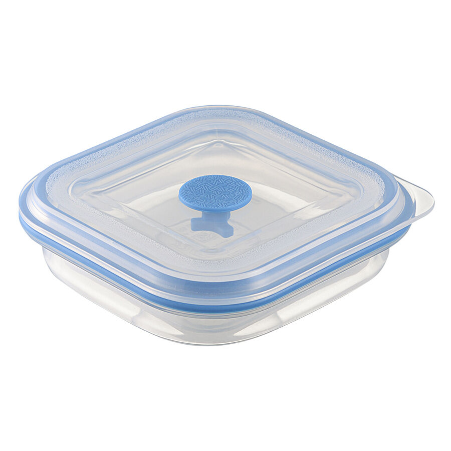 Контейнер для переноски и хранения силиконовый квадратный складной Silikobox, 400 мл, синий - фото 6