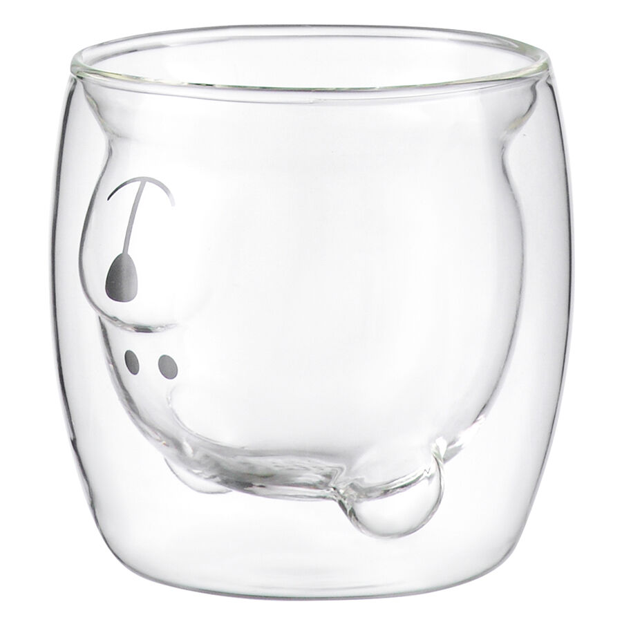 Чашка стеклянная с рисунком медведь, 250 мл - фото 2