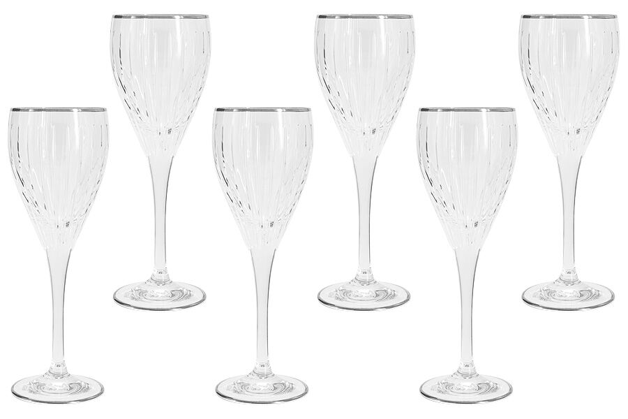 Набор бокалов для вина Пиза серебро, 0,25 л, 6 шт - фото 2