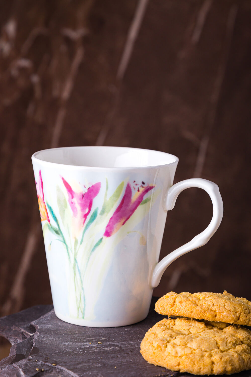 Кружка Heritage Свежие цветы Лилии 370 мл, фарфор костяной, Just mugs - фото 3
