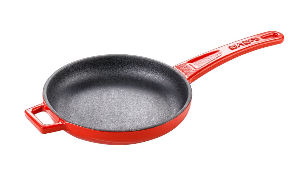 Сковорода  16 см, 0,4 л, чугун, красная, Lava - фото 4